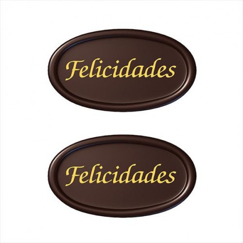 LETRERO FELICIDADES CHOCOLATE 